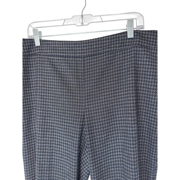Talbots Dress Pants Navy Blue Houndstooth Office Work Career Straight  Size 12 - Picture 5 of 13